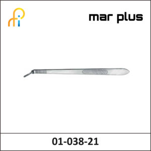 MAR PLUS SCALPEL HANDLE, NO. 3L, ANG., 21.5 CM