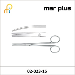MAR PLUS METZENBAUM DISSECTING SCISSORS CVD BL/BL 15.5CM.