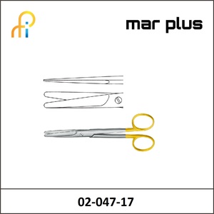 MAR PLUS MAYO SCISSORS TUNGSTEN TC STR BL/BL 17CM