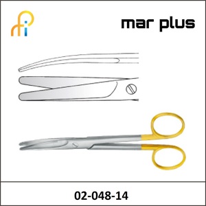 MAR PLUS MAYO SCISSORS TUNGSTEN TC CVD BL/BL 14.5CM