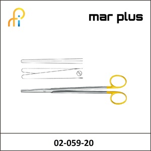 MAR PLUS METZENBAUM SCISS. TUNGSTEN TC STR BL/BL 20CM