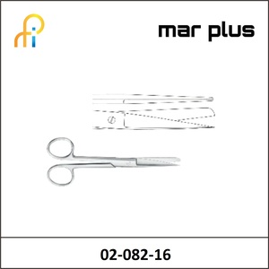 MAR PLUS STANDARD OPERATING SCISSORS STR BL/BL 16.5CM.