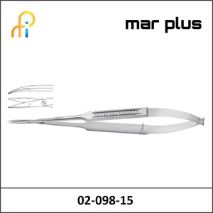 MAR PLUS CVD. MICRO SCISSORS SH/SH, , 15 CM