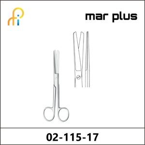 MAR PLUS OPERATING SCISSORS, BL/BL, STR., 17.5 CM