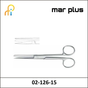 MAR PLUS OPERATING SCISSORS, SH/BL, STR., 15,5CM