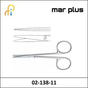 MAR PLUS DISSECT. SCISSORS, BL/BL, STR., 11.5 CM