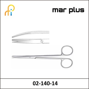 MAR PLUS DISSECT. SCISSORS, SH/BL, CVD., 14.5 CM