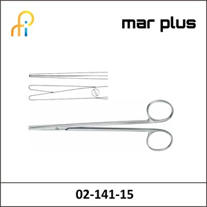 MAR PLUS DISSECT. SCISSORS, BL/BL, STR., 15.5 CM