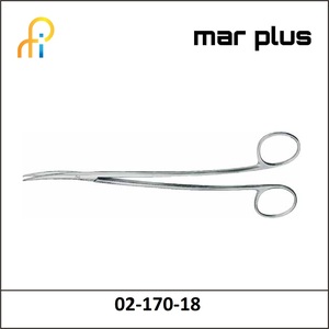 MAR PLUS DISSECT. SCISSORS, FINE, S-SHAPE, 18 CM