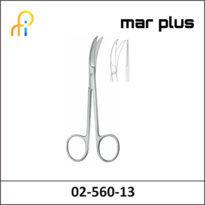 MAR PLUS LIGAT. SCISSORS, NORTHBENT, CVD., 13 CM