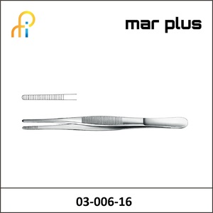 MAR PLUS DISSECTING FORCEPS NARROW CVD 16CM