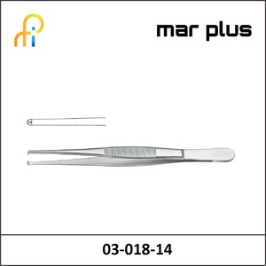 MAR PLUS STANDARD TISSUE FORCEPS 1:2 TEETH STR 14.5CM
