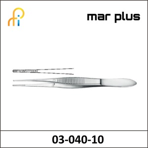 MAR PLUS FINE DRESSING FORCEPS STR 10 CM