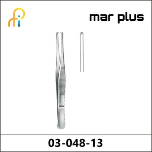 MAR PLUS TISSUE FORCEPS 1:2 TEETH FINE STR 13CM