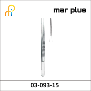 MAR PLUS MICRO DRESSING FORCEPS, 1,0MM, 15.5 CM