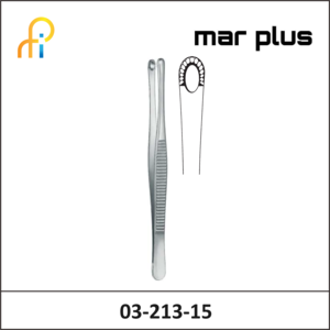 MAR PLUS TISSUE FORCEPS, RUSSIAN-TYPE, 15 CM
