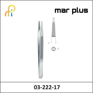 MAR PLUS TISSUE FORCEPS, BONNEY, 1X2 T., 17.5 CM
