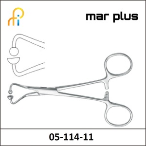 MAR PLUS PAPER DRAPES TOWEL FORCEPS F 11.5 CM
