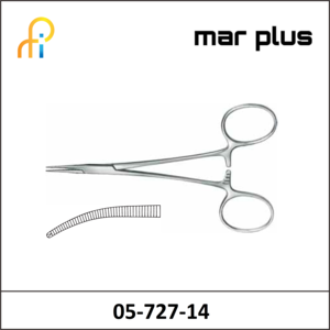 MAR PLUS FORCEPS, HALSTED-MOSQUITO, 1X2 T., CVD., 14.5 CM