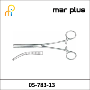 MAR PLUS FORCEPS, KOCHER, 1X2 T., CVD., 13 CM