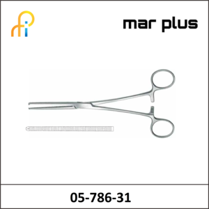 MAR PLUS FORCEPS, KOCHER, 1X2 T., STR., 31 CM