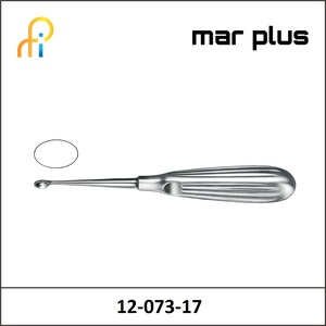 MAR PLUS OVAL VOLKM. BONE CURETTE NO. 4, 17 CM