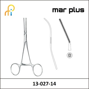 MAR PLUS ANGLED COOLEY ATR. FORCEPS 14.5 CM