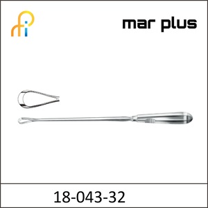 MAR PLUS UTER. CURETTE 16 MM SH., RIG.,32 CM