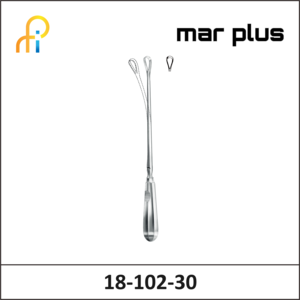 MAR PLUS UTER. CURETTE, 8 MM, SH., MALL., 30.5 CM