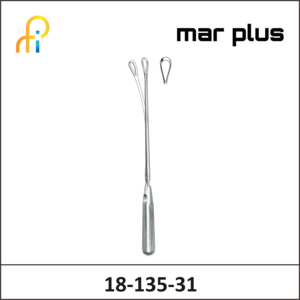 MAR PLUS UTER. CURETTE, 9 MM, BL., MALL., 31 CM