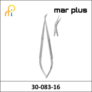 MAR PLUS MICRO SCISSORS S/B 25degreesANGLED 165MM