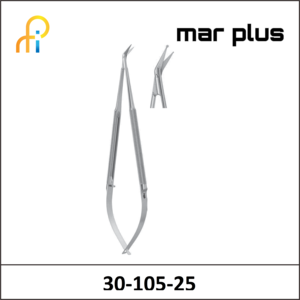 MAR PLUS MIC.SCISSORS RD HDL 25degreesS/B 165MM