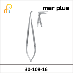 MAR PLUS MIC.SCISSORS RD HDL 90degreesS/B 165MM