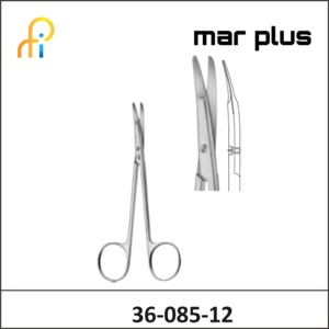 MAR PLUS KILNER SCISSORS CVD W/FLAT TIPS 125MM