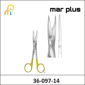 MAR PLUS TC SUTURE SCISSORS STR S/S 145MM