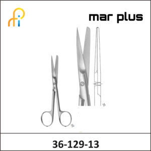 MAR PLUS SCISSORS W/1 SERR STR S/B 130MM