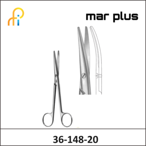 MAR PLUS MAYO SCISSORS RND BLD CVD 200MM