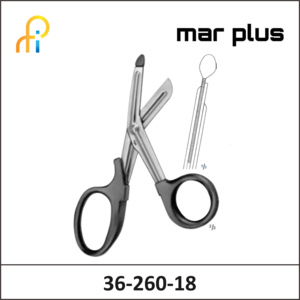 MAR PLUS UNIVERSAL SCISSORS RED 180MM